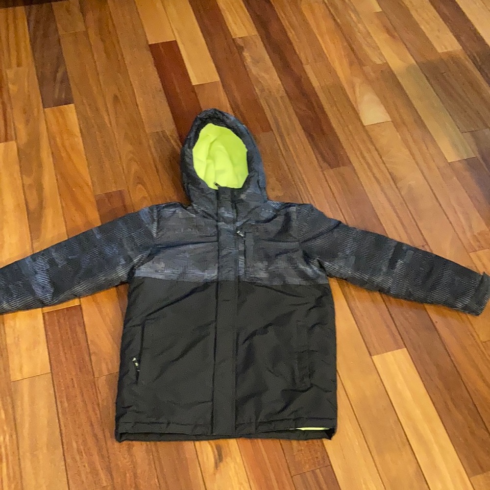 Boys double layer removable fleece lined thick winter jacket